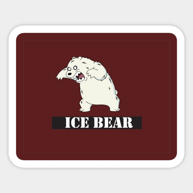 ice bear angry Sticker by marizfahstore